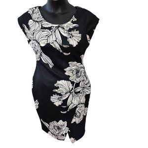 BAR lll Envelope Hem Scuba Sheath Floral Print Dress